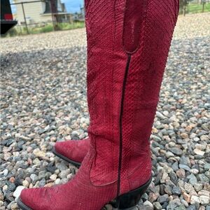 Corral red python boots
